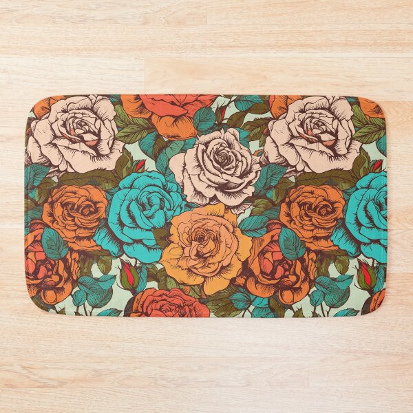 Item preview, Retro Psychedelic Roses - Watercolor Floral Pattern designed and sold by Just-Flowers.