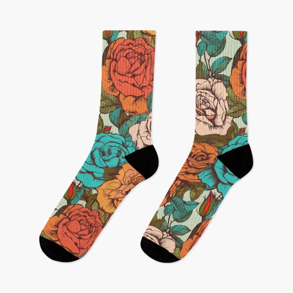 Item preview, Retro Psychedelic Roses - Watercolor Floral Pattern designed and sold by Just-Flowers.