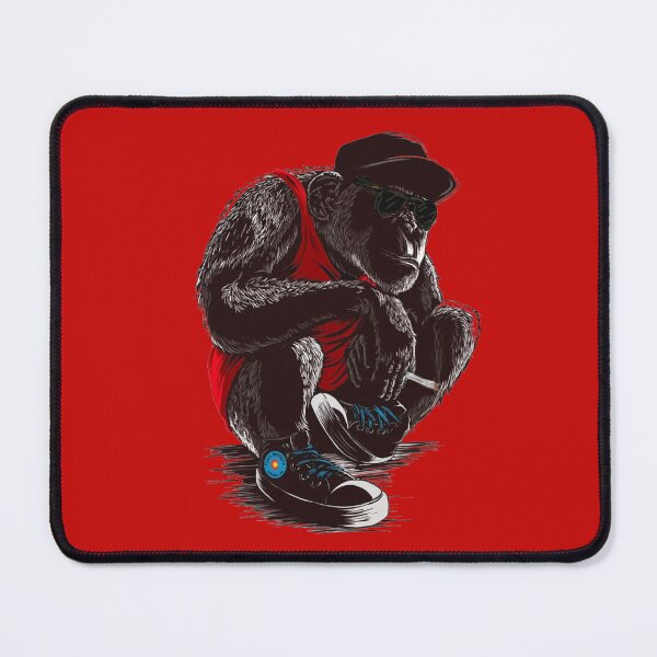 Item preview, GANGSTA CHIMP THINKING WHATS GOIN DOWN MAN WITH YOU designed and sold by THE AMERICAN TEEVANGELIST.