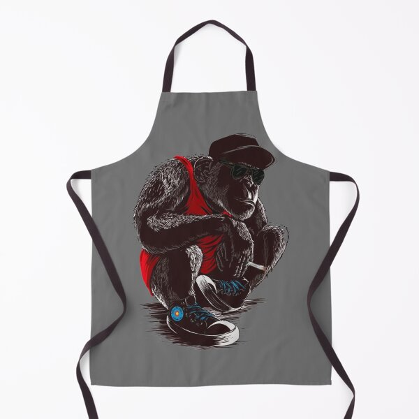Item preview, GANGSTA CHIMP THINKING WHATS GOIN DOWN MAN WITH YOU designed and sold by THE AMERICAN TEEVANGELIST.
