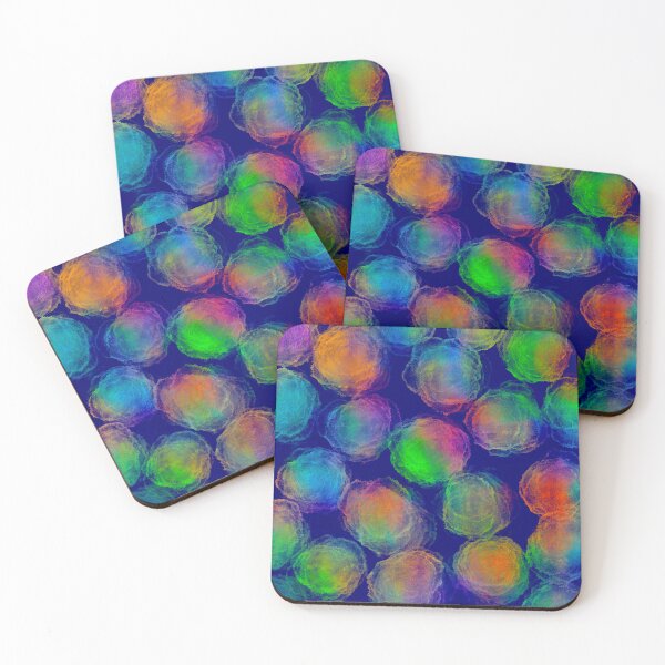 Item preview, Fuzzy Coloured Spots designed and sold by Leanne Morin.
