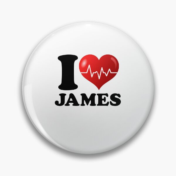 Item preview, I Love James I Heart James Red HeartBeat designed and sold by clothesy7.