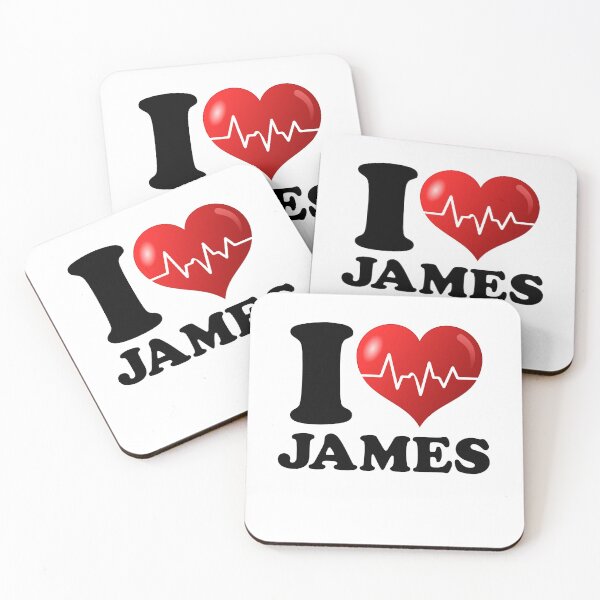 Item preview, I Love James I Heart James Red HeartBeat designed and sold by clothesy7.