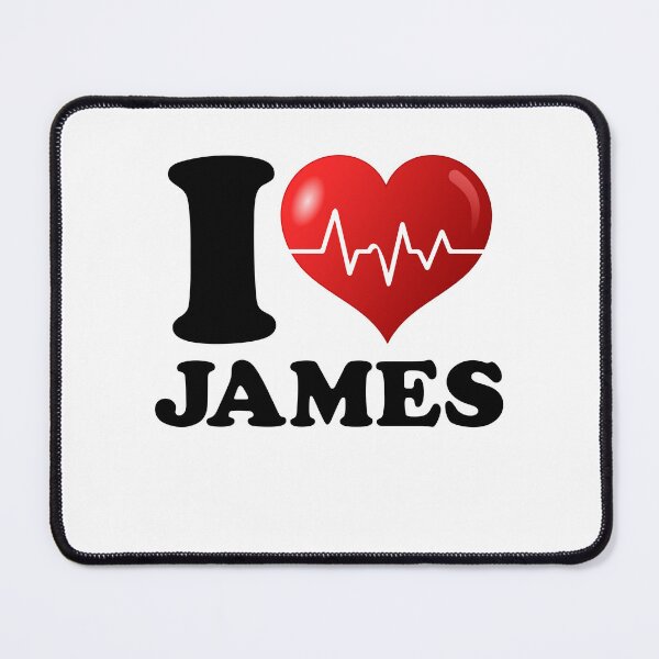 Item preview, I Love James I Heart James Red HeartBeat designed and sold by clothesy7.