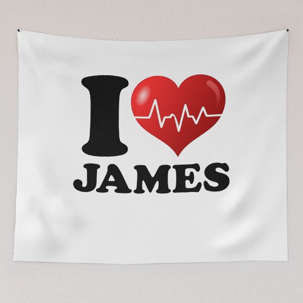 Item preview, I Love James I Heart James Red HeartBeat designed and sold by clothesy7.