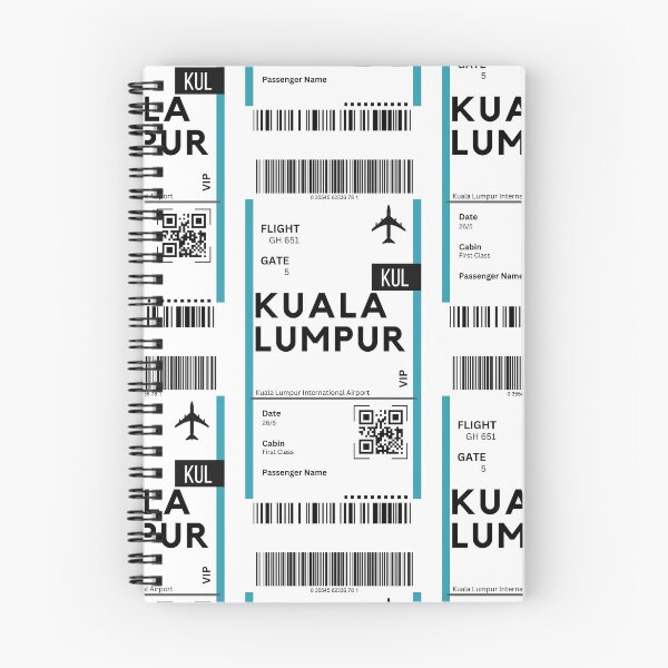 Item preview, Kuala Lumpur, Malaysia Airplane Boarding Pass designed and sold by RoamInk.
