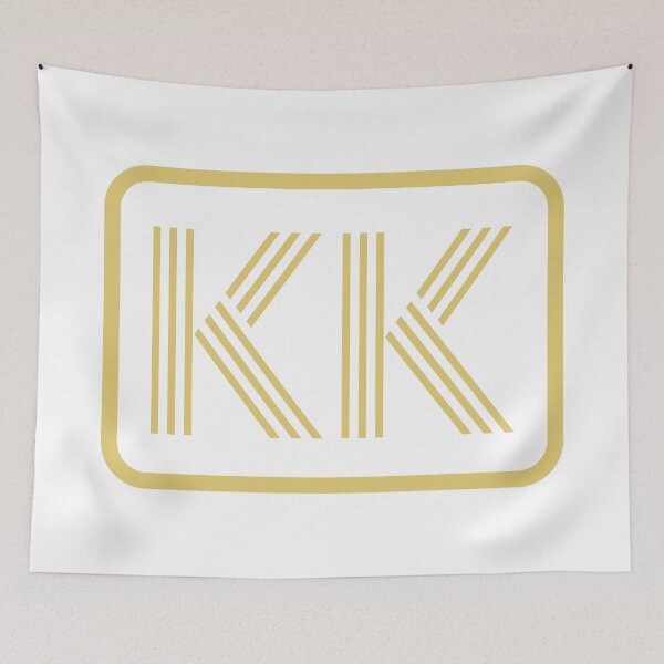 Item preview, KK Initials Gold Geometric Letters designed and sold by Jeallan Designs.