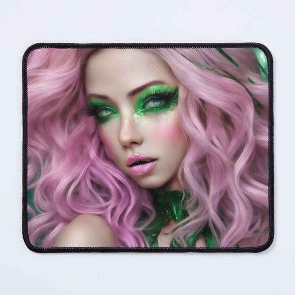 Item preview, Radiant Pink-Haired Goddess with Green Eyes designed and sold by starcreative22.