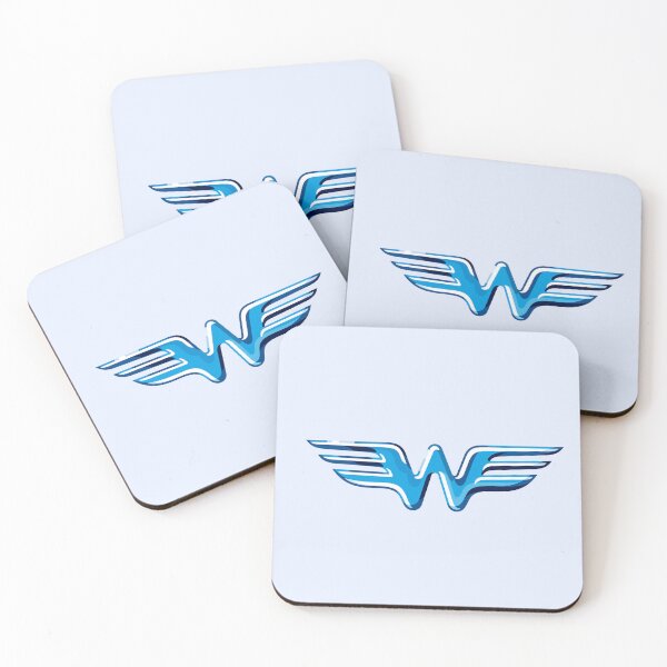 Item preview, Letter W Flying Bird Wings with Embossed sparkling Metallic Effect designed and sold by Wiggly Lines.