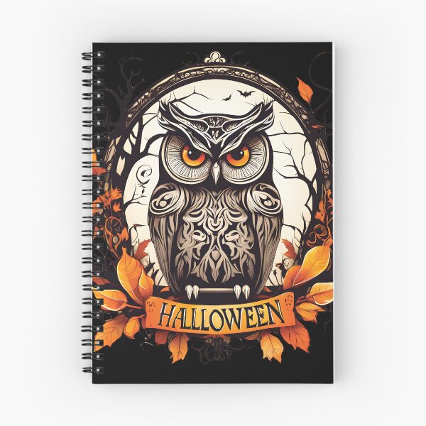 Item preview, Autumn Whispers: Halloween Owl and Leaves Sticker designed and sold by Noorkin.