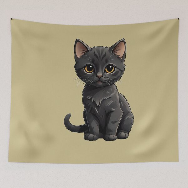 Item preview, Cute and adorable black cat designed and sold by Gilby-Designs.
