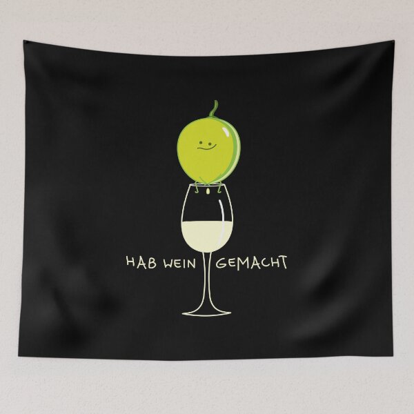 Item preview, Funny bunch of grapes and white wine designed and sold by spontania.