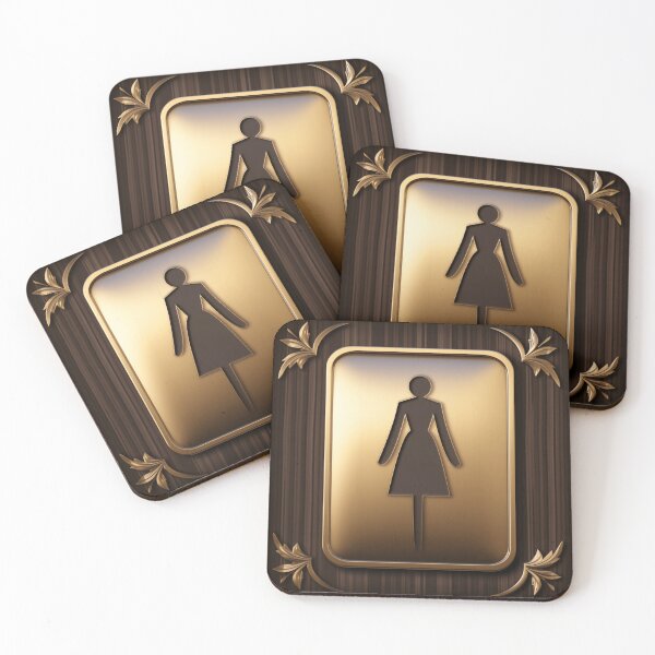 Item preview, Sticker for Women Restroom designed and sold by StudioRedKoala.