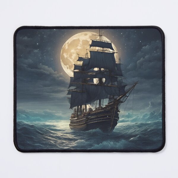 Item preview, Ship at full moon designed and sold by Talpha.