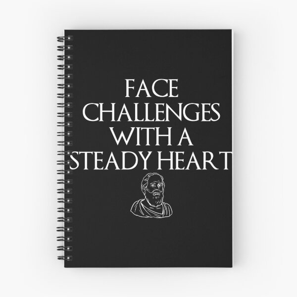 Item preview, Face Challenges With a Steady Heart, Stoic Quote Design designed and sold by OurPhilosophy.