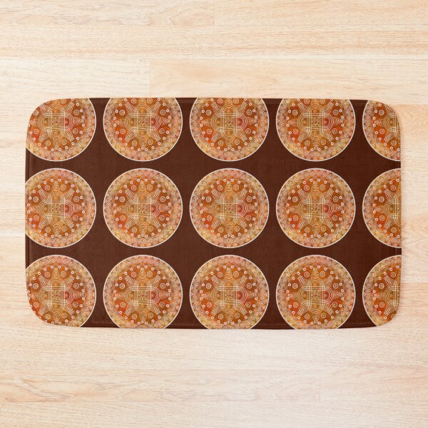 Item preview, Padi kolam/muggu/Rangoli Orange Background designed and sold by ShreecreatE.