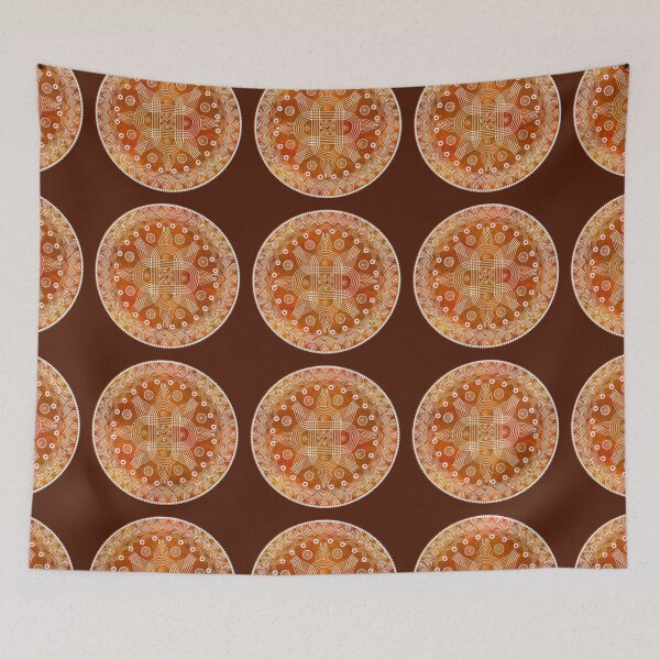 Item preview, Padi kolam/muggu/Rangoli Orange Background designed and sold by ShreecreatE.