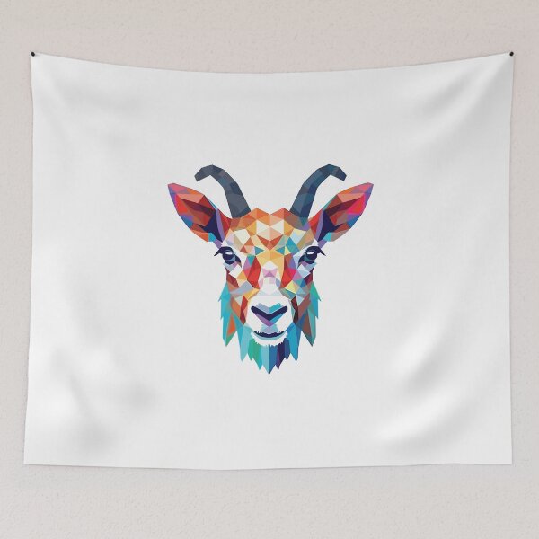 Item preview, Goat Colorful Watercolor Animal Illustration designed and sold by TeeHome.