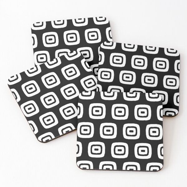 Item preview, Mid Century Modern Geometric Pattern 728 Black and White designed and sold by tonymagnerart.