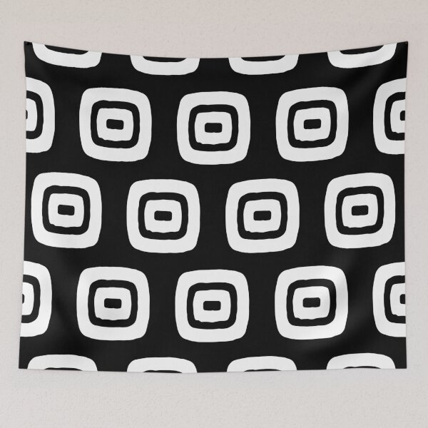 Item preview, Mid Century Modern Geometric Pattern 728 Black and White designed and sold by tonymagnerart.