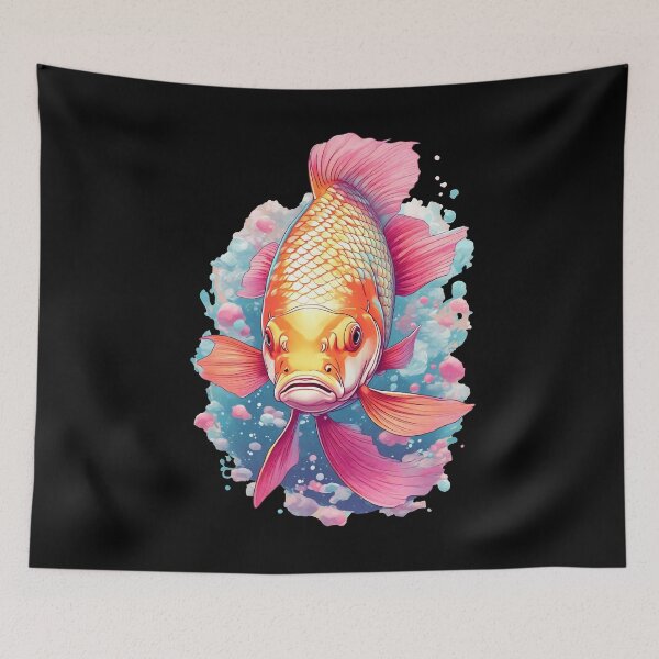 Item preview, Carp with a colorful painted background designed and sold by Rothnaric.