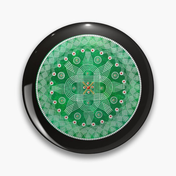 Item preview, Padi kolam/muggu/Rangoli Green Background designed and sold by ShreecreatE.