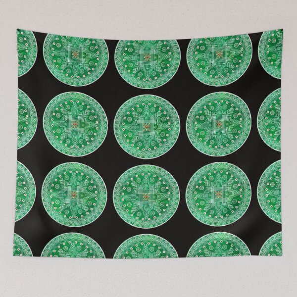 Item preview, Padi kolam/muggu/Rangoli Green Background designed and sold by ShreecreatE.