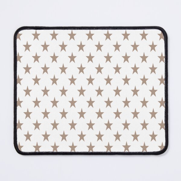 Item preview, Small WARM TAUPE and WHITE STARS designed and sold by RachelMacht.