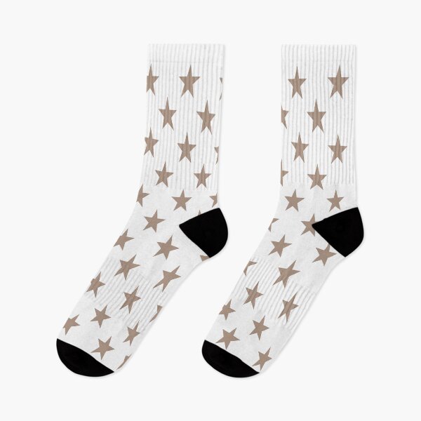 Item preview, Small WARM TAUPE and WHITE STARS  designed and sold by RachelMacht.