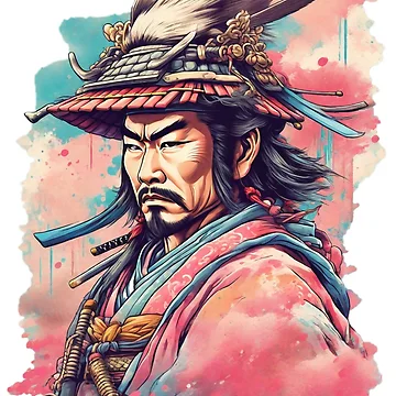 Artwork thumbnail, Colorful Japanese Samurai by Rothnaric