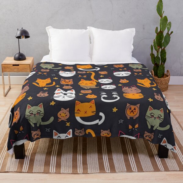 Item preview, Whisker's Haunt: Chilling Cat Pattern designed and sold by orchidgd.
