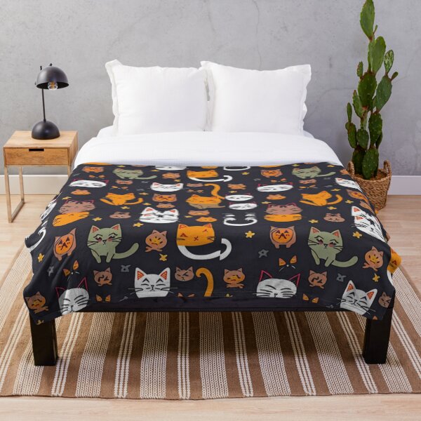 Item preview, Whisker's Haunt: Chilling Cat Pattern designed and sold by orchidgd.