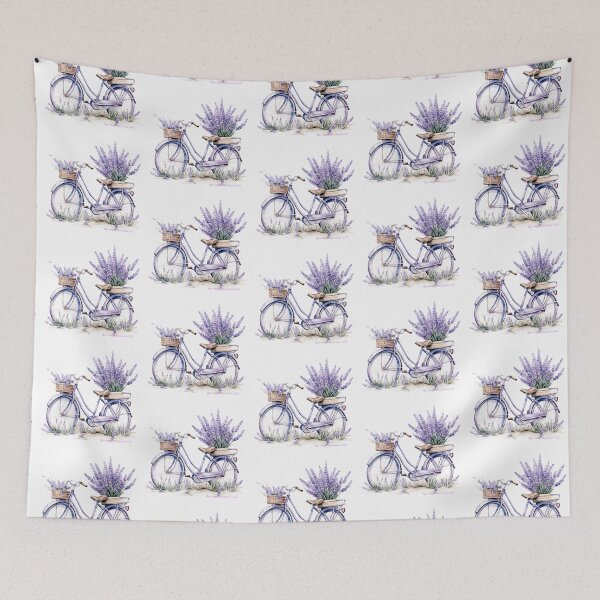 Item preview, Retro Wheels & Lavender Fields-Lavender designed and sold by whitebirchmerch.