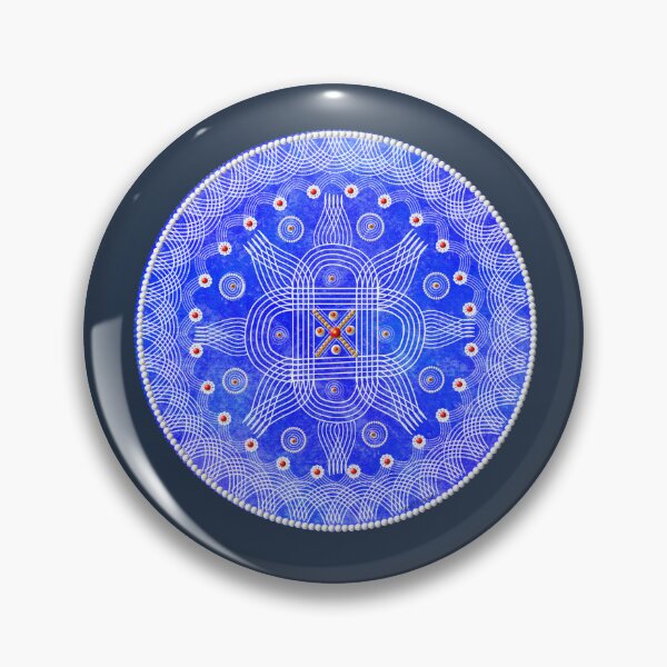 Item preview, Padi kolam/muggu/Rangoli Blue Background designed and sold by ShreecreatE.
