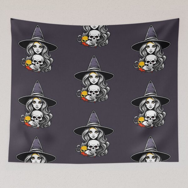 Item preview, Wicked Witch with Orange Halloween Eyes designed and sold by By Nayla.
