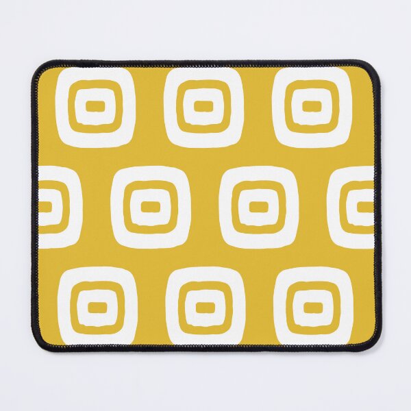 Item preview, Mid Century Modern Geometric Pattern 731 Yellow and White designed and sold by tonymagnerart.