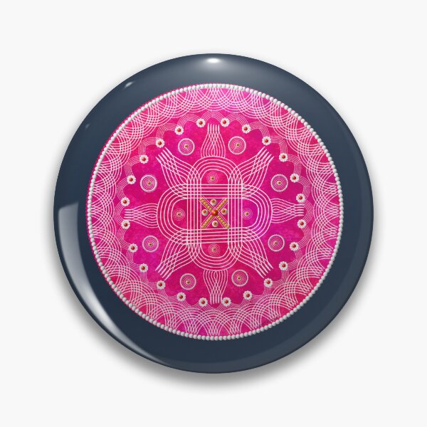 Item preview, kolam/muggu/Rangoli Pink Background designed and sold by ShreecreatE.