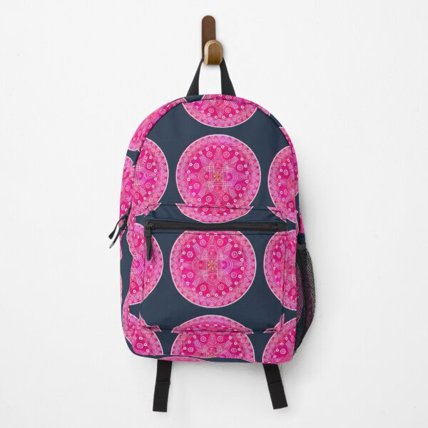 Item preview, kolam/muggu/Rangoli Pink Background designed and sold by ShreecreatE.