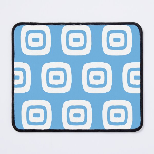 Item preview, Mid Century Modern Geometric Pattern 732 Blue and White designed and sold by tonymagnerart.
