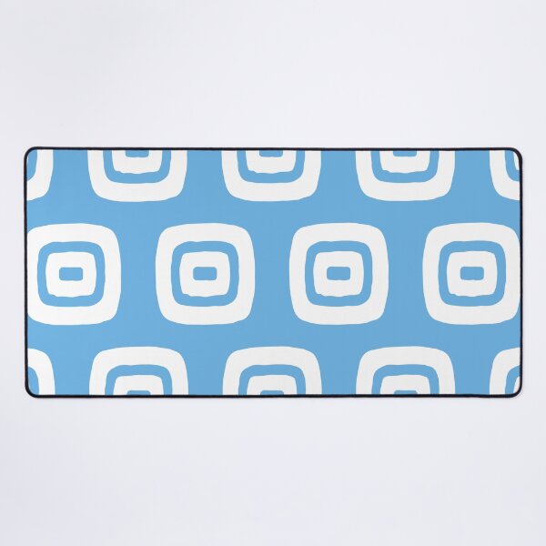 Item preview, Mid Century Modern Geometric Pattern 732 Blue and White designed and sold by tonymagnerart.