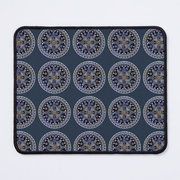 Item preview, kolam/muggu/Rangoli Blue Background designed and sold by ShreecreatE.