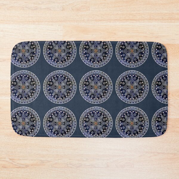 Item preview, kolam/muggu/Rangoli Blue Background designed and sold by ShreecreatE.