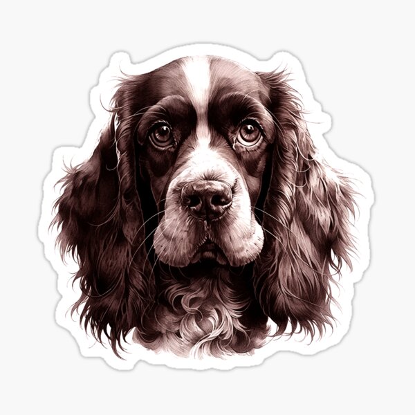 Happy English Spaniel Sticker