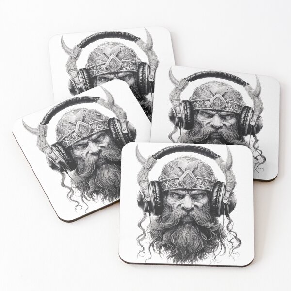 Item preview, The Dead Viking with Headphones designed and sold by Imagination1618.