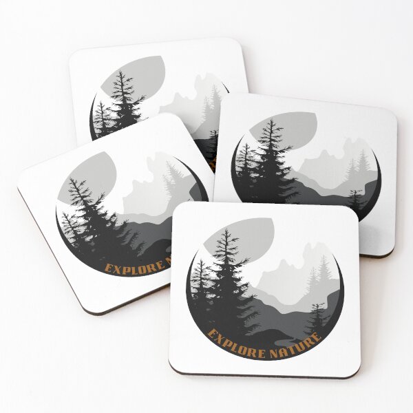 Item preview, Black White and Grey Mountain View Graphic Art designed and sold by LittleCabinLife.
