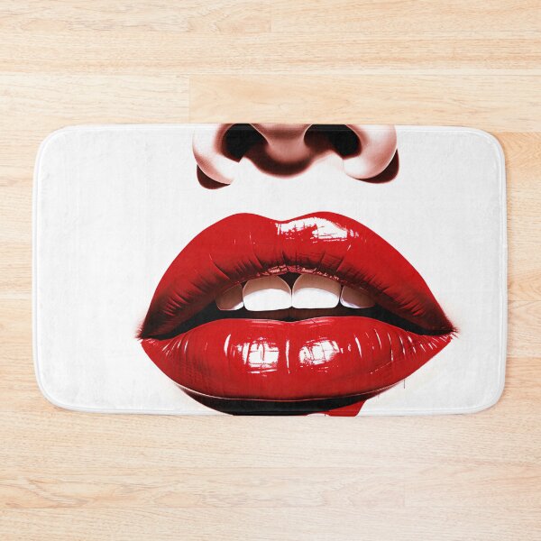 Item preview, Vibrant red lips graphic design print designed and sold by dcrc.