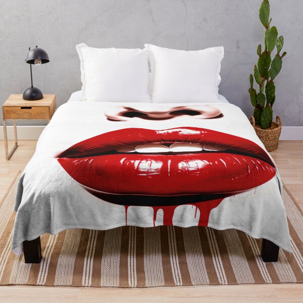Item preview, Impresión de diseño gráfico de labios rojos vibrantes. designed and sold by dcrc.