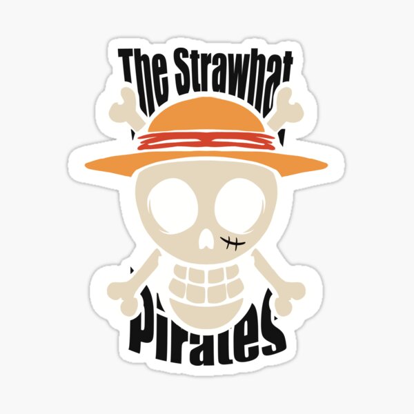 One Piece Luffy Straw Hat Pirate Skull Sticker