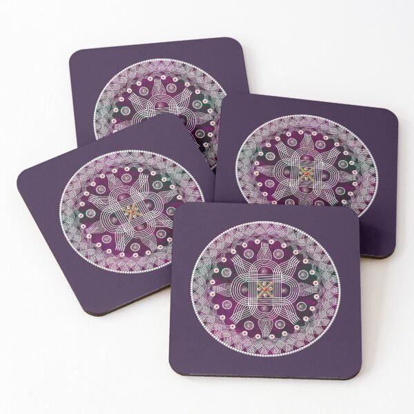 Item preview, kolam/muggu/Rangoli Purple Background designed and sold by ShreecreatE.