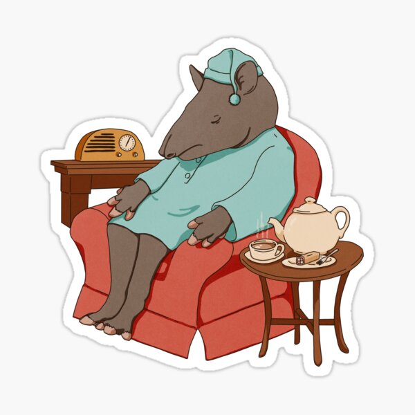 Vista previa del artículo con la obra «Tapir dormido», diseñado y vendido por tarmacprints.